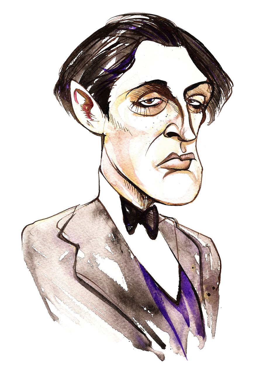 österrikiske kompositören Alban Berg (1885-1935) ; karikatyr av Neale Osborne