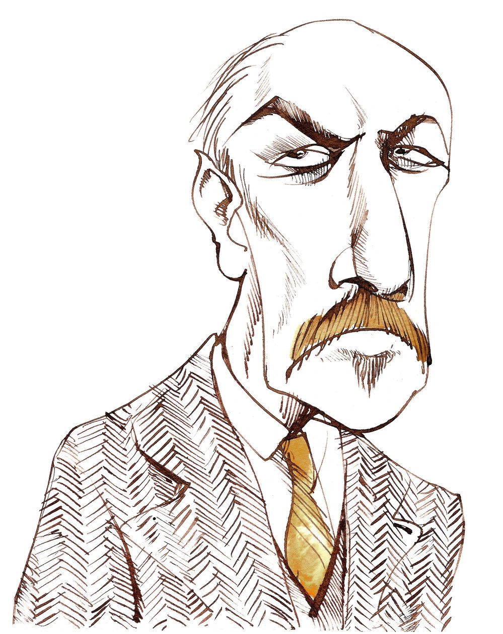 Charles Widor, fransk kompositör, organist och lärare, (1844 - 1937) karikatyr av Neale Osborne