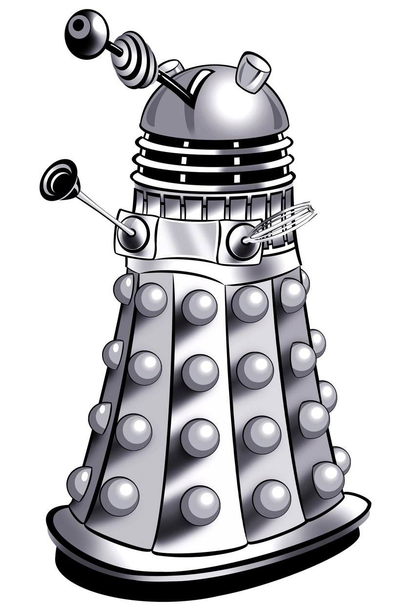 Dalek - tecknad illustration av Neale Osborne