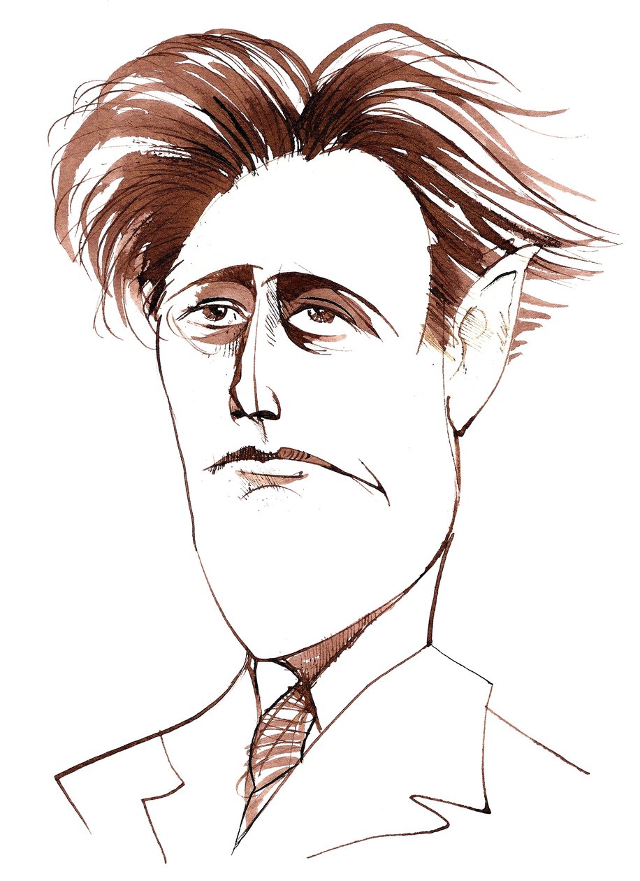 Felix Weingartner, österrikisk dirigent och kompositör, (1863 - 1942), karikatyr av Neale Osborne