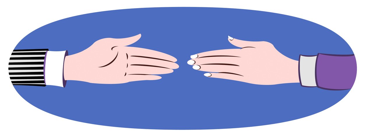 Handslag - illustration av Neale Osborne