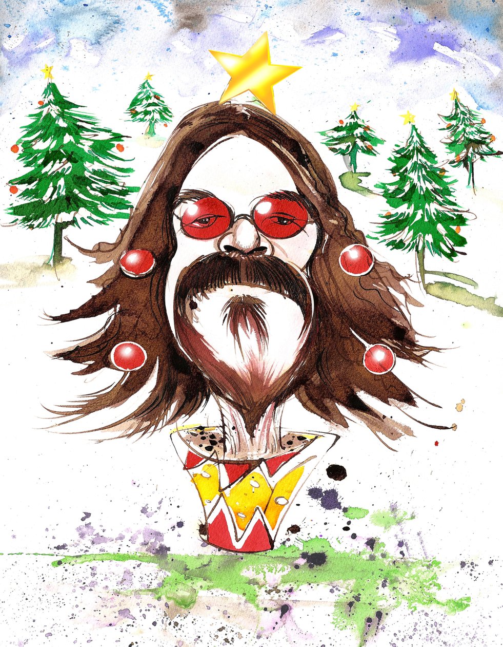 Roy Wood - karikatyr av Neale Osborne