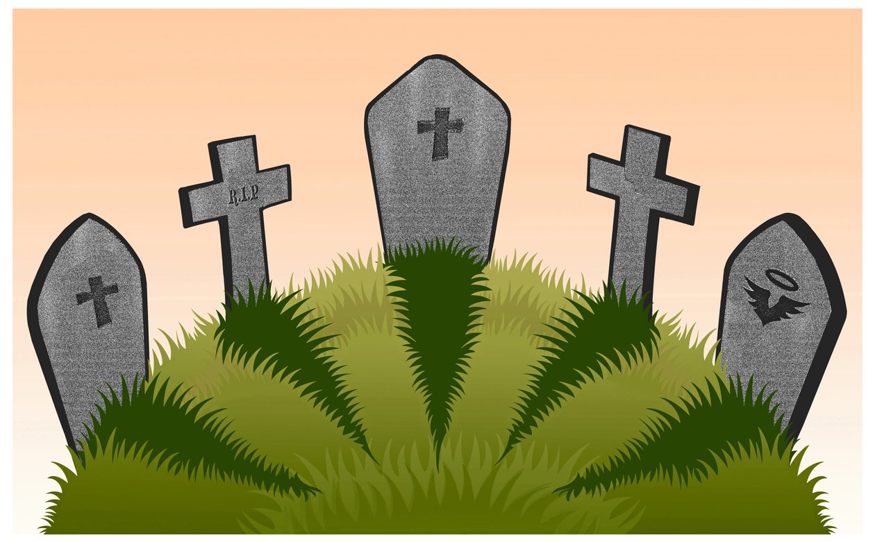 Cemetery, 2023 (digital) av Neale Osborne