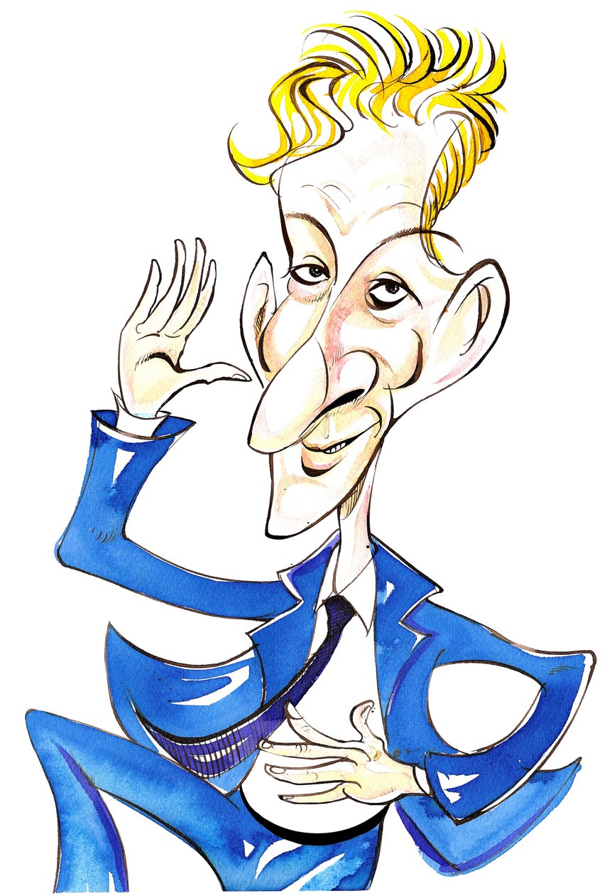 Danny Kaye - färgkarikatyr av Neale Osborne
