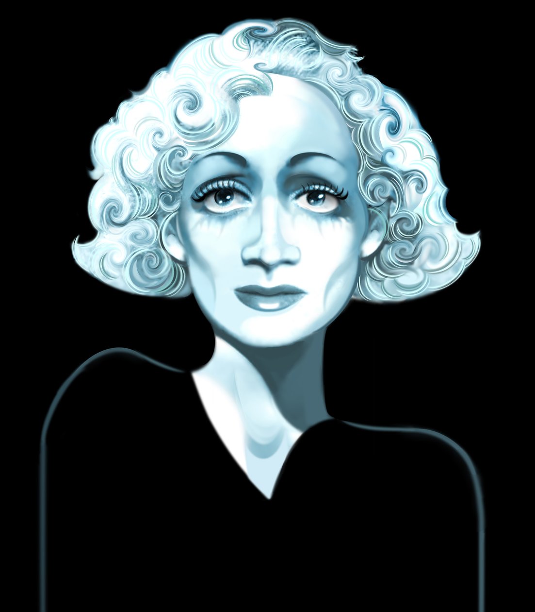 Marlene Dietrich, 2021 (digitalt) av Neale Osborne