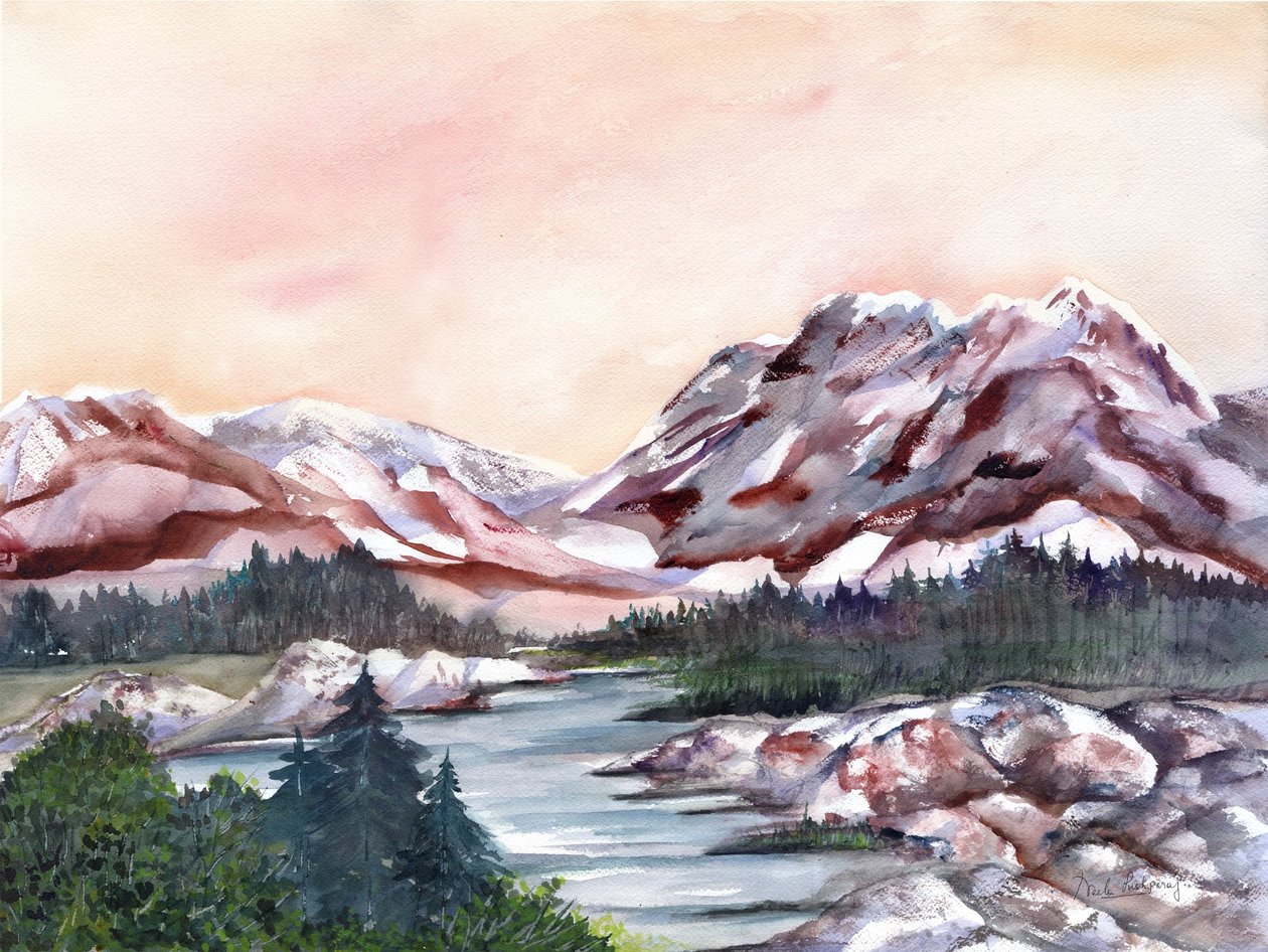 Rocky Hills och vatten. av Neela Pushparaj