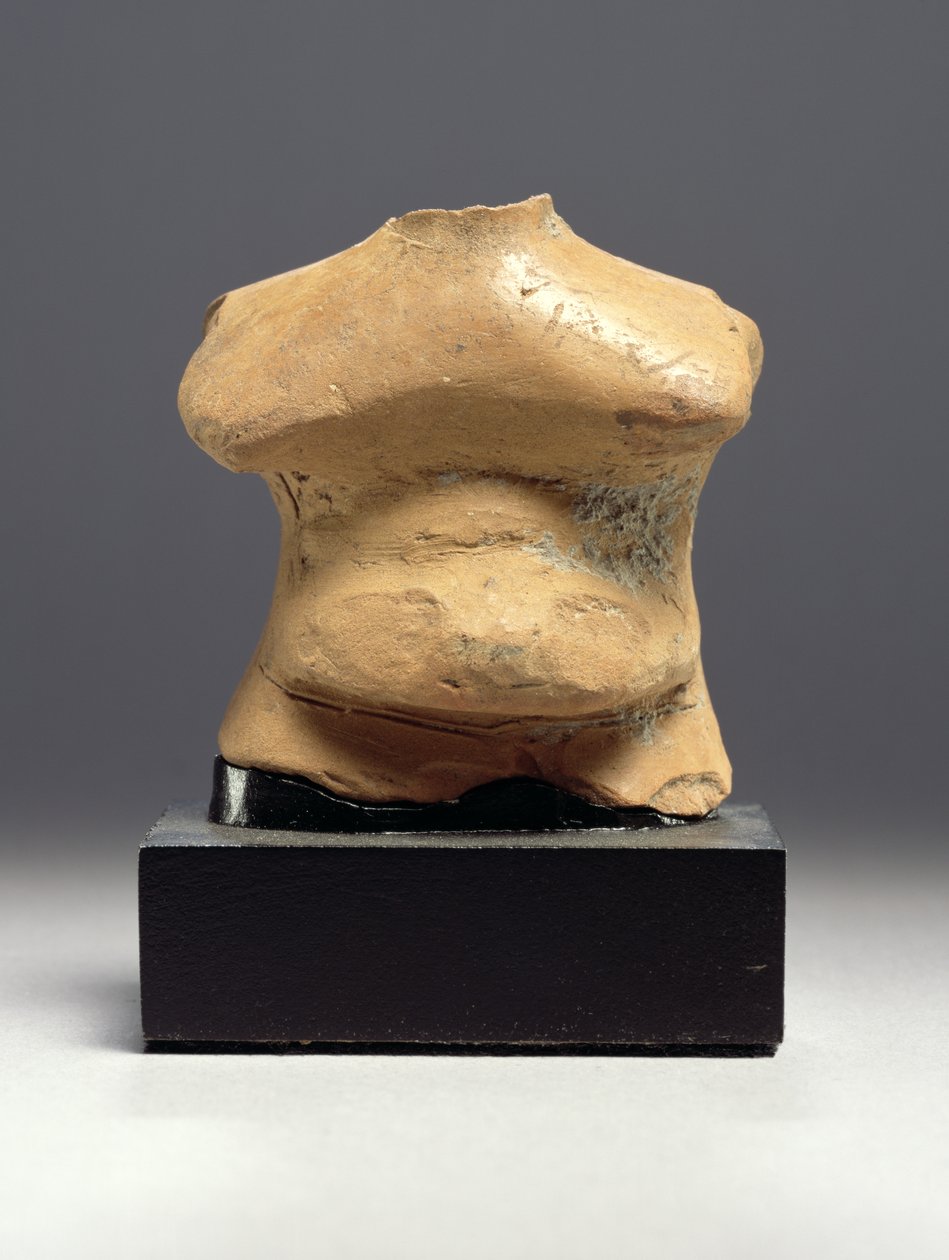 Fragmentär figur, Thessaliska, c.6000 f.Kr. (terrakotta) av Neolithic