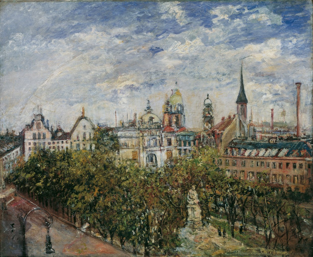 Utsikt över Prag av Leopold Blonder