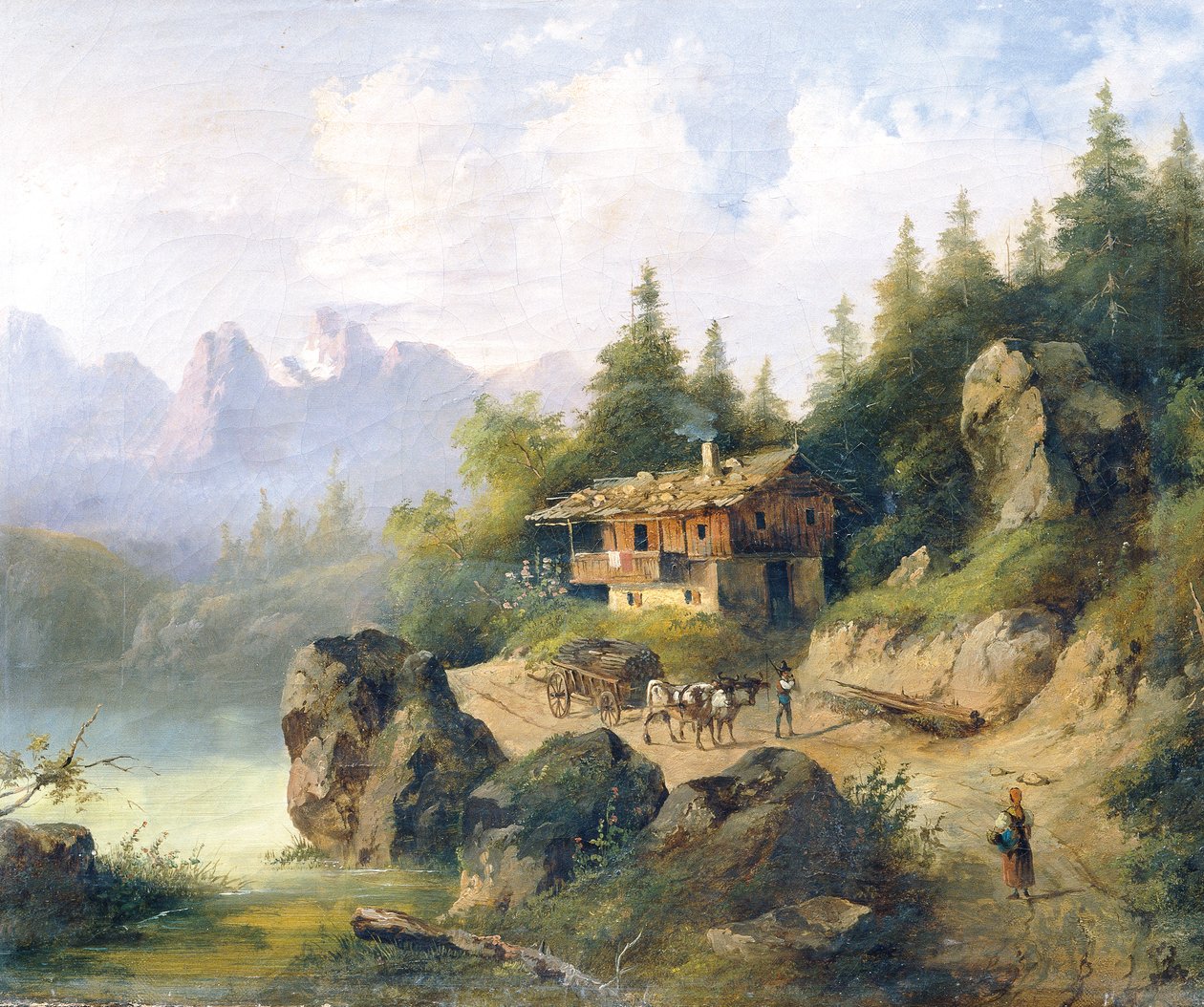Berchtesgaden med Watzmann av Leopold Blonder