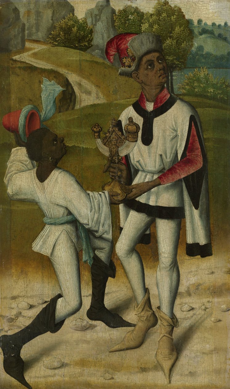 Balthazar, en av de tre Magi, med en tjänare, ca 1480-90 av Netherlandish School