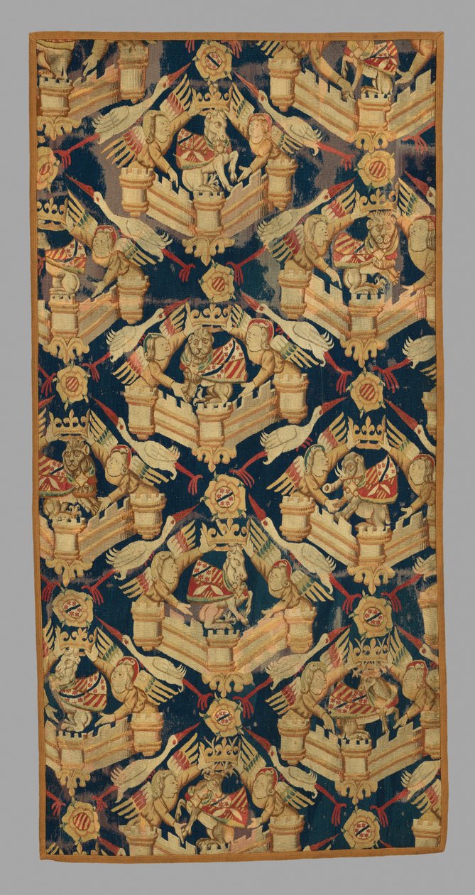 Heraldisk komposition, sydnederländska, c.1350-75 av Netherlandish School