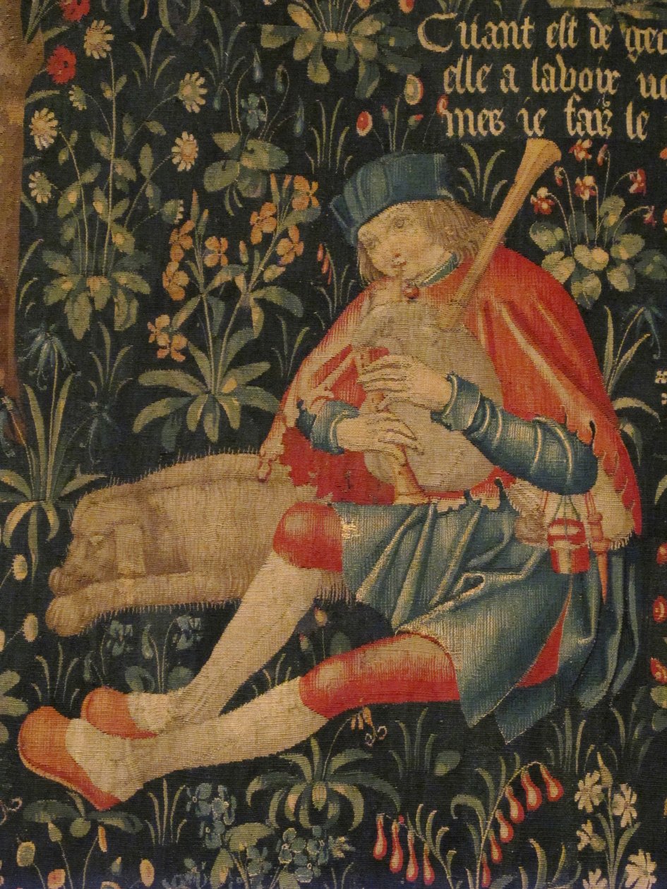 Herde som spelar säckpipa, ca 1500-30 av Netherlandish School