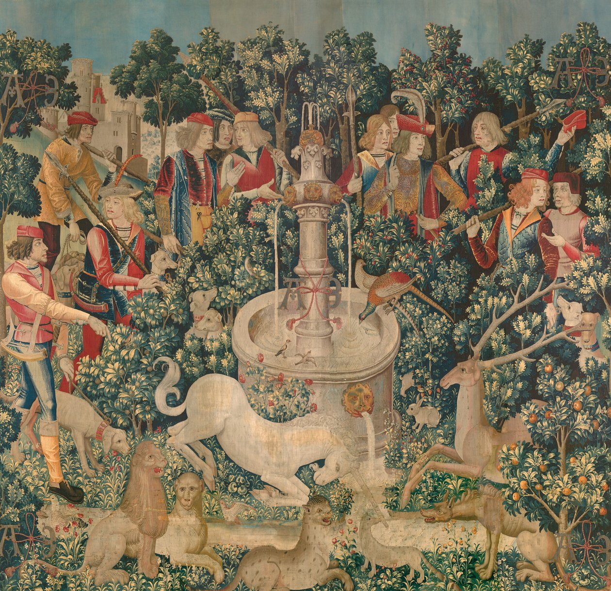 Enhörningen är hittad, c.1500 av Netherlandish School