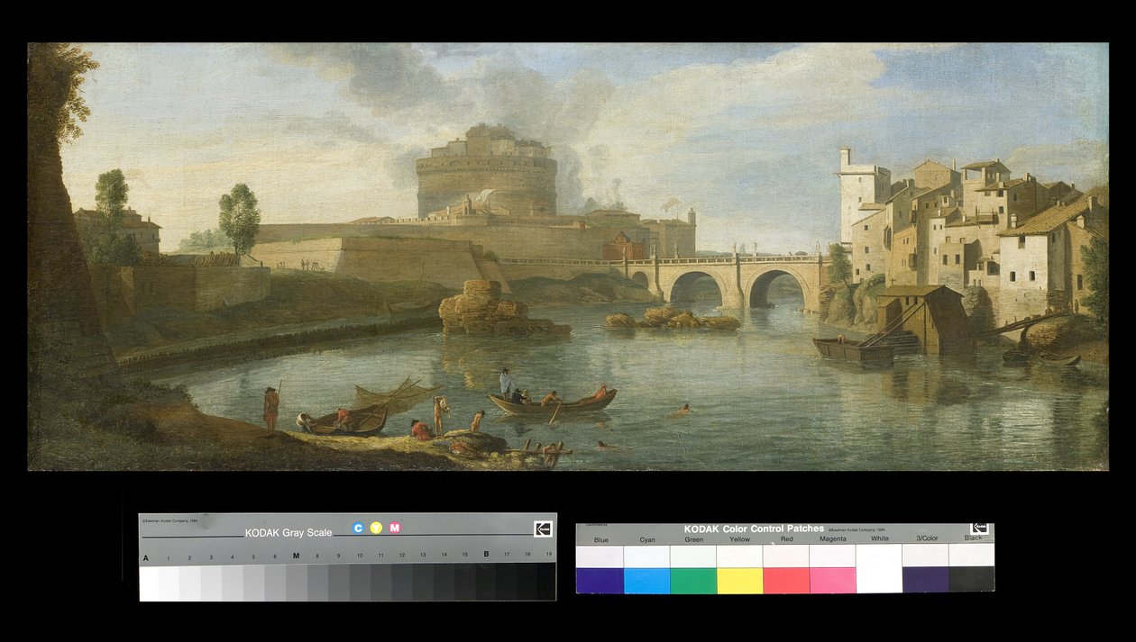 Utsikt över Castel Sant "Angelo, 1700-15 av Netherlandish School