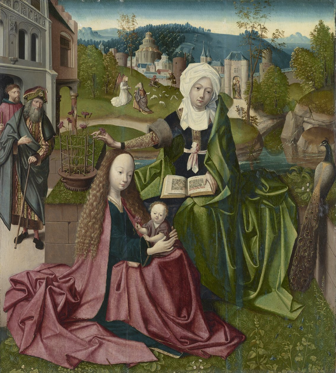 Jungfru och barn med Saint Anne, c.1495 av Netherlandish School