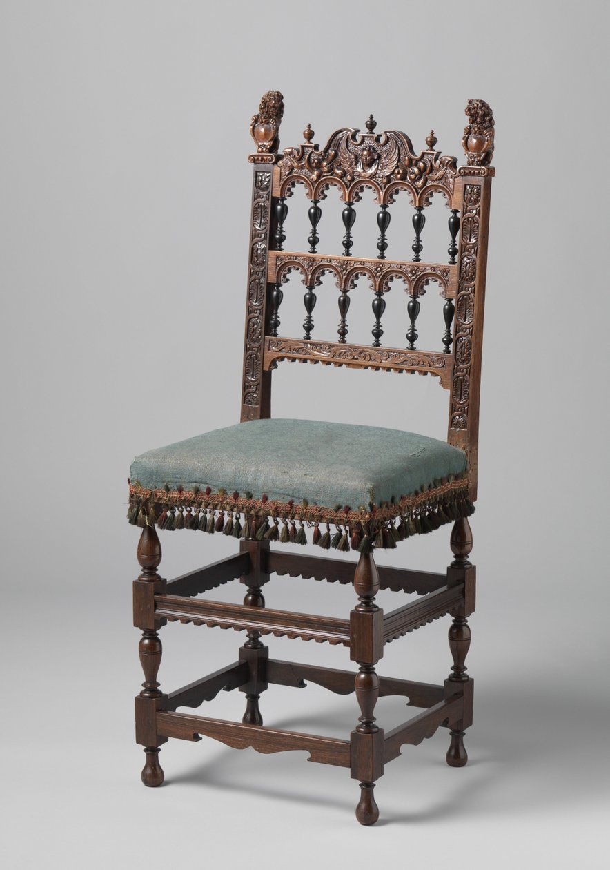 snidad stol, ca. 1620-50 (trä) av Netherlandish School