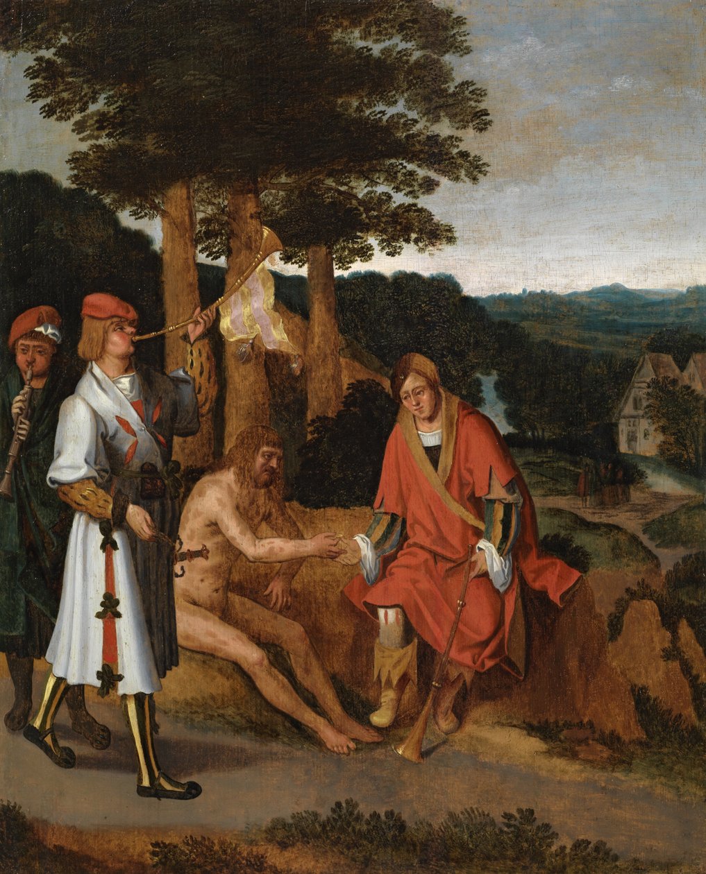 Job och hans Tröstare, c.1530-40 av Netherlandish School