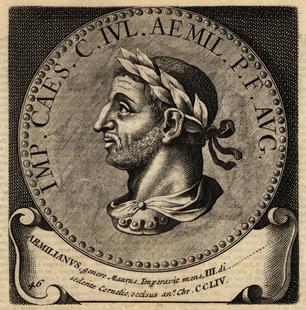 Porträtt av den romerske kejsaren Aemilian. av Netherlandish School