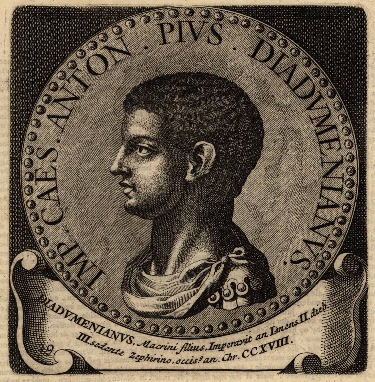 Porträtt av den romerske kejsaren Diadumenian. av Netherlandish School