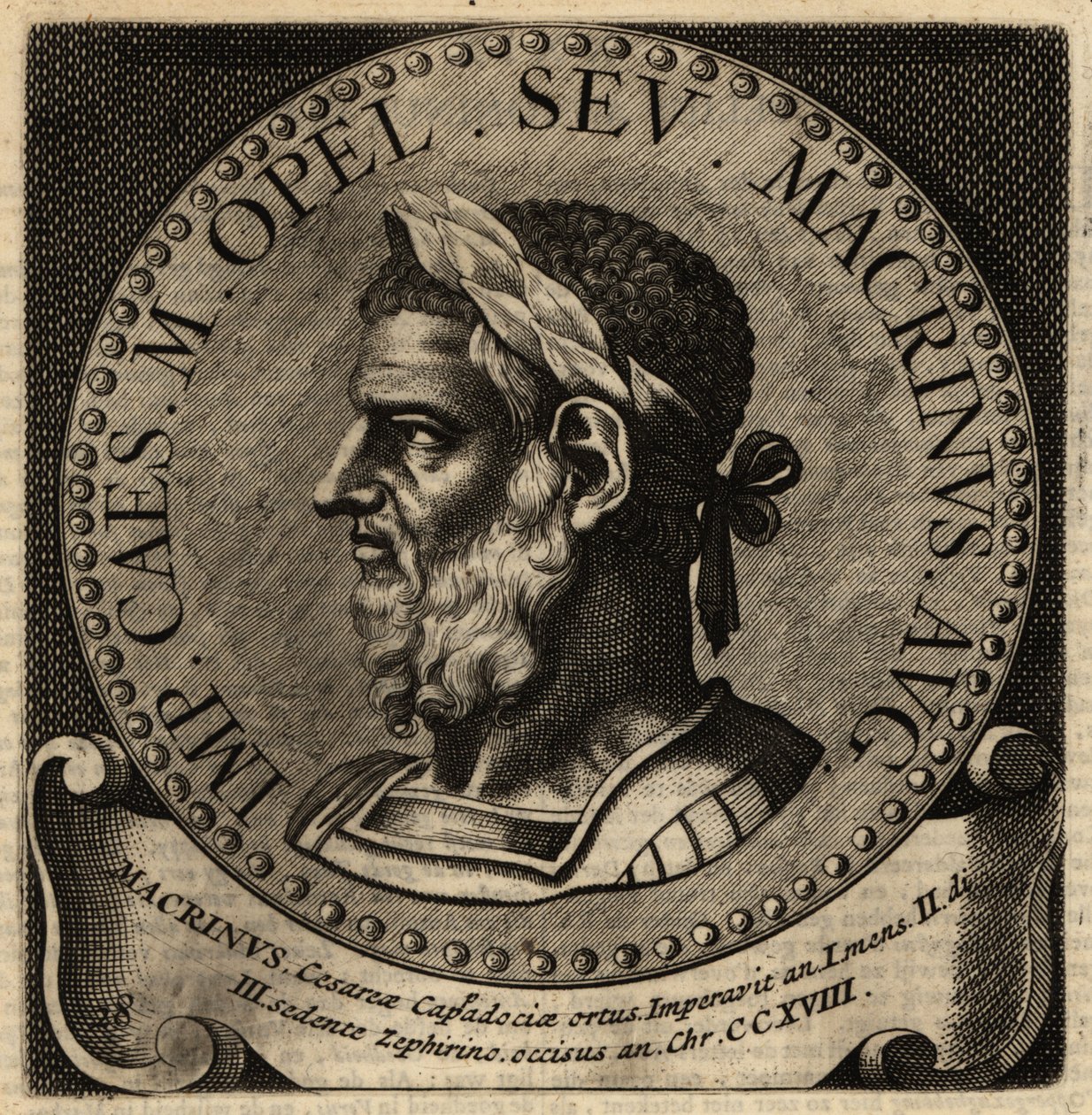 Porträtt av den romerske kejsaren Macrinus. av Netherlandish School