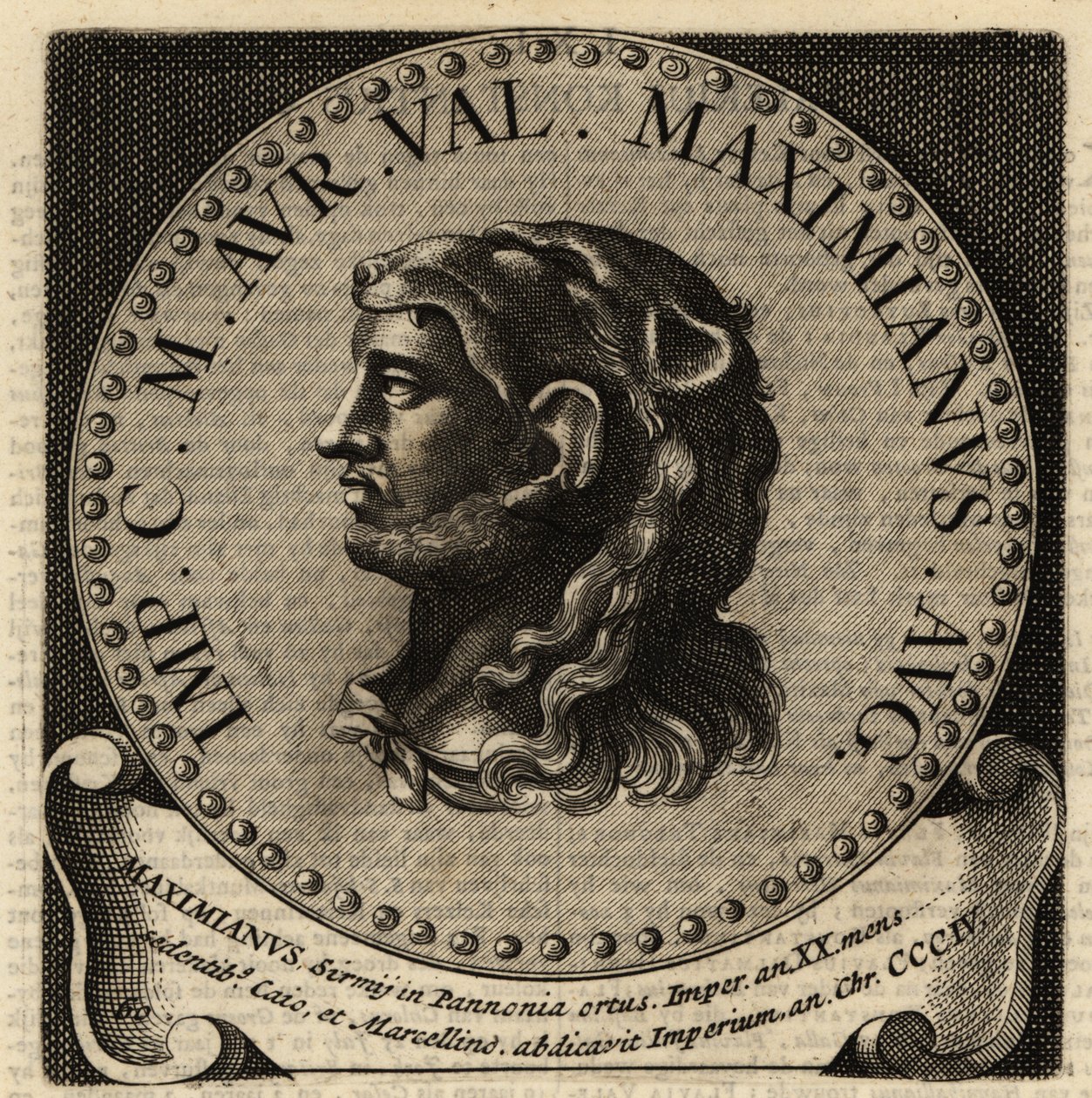 Porträtt av den romerske kejsaren Maximianus. av Netherlandish School
