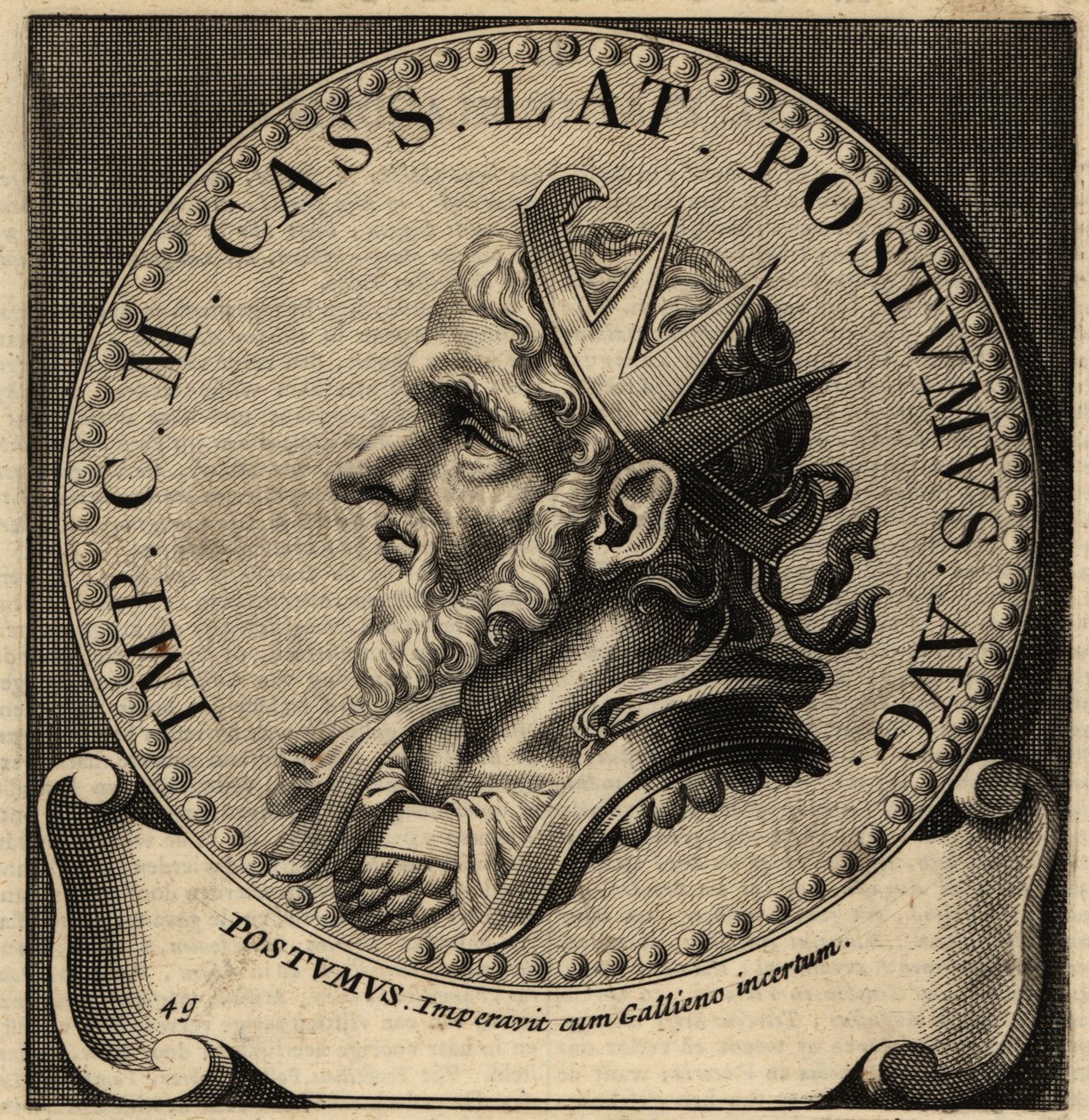 Porträtt av den romerske kejsaren Postumus. av Netherlandish School