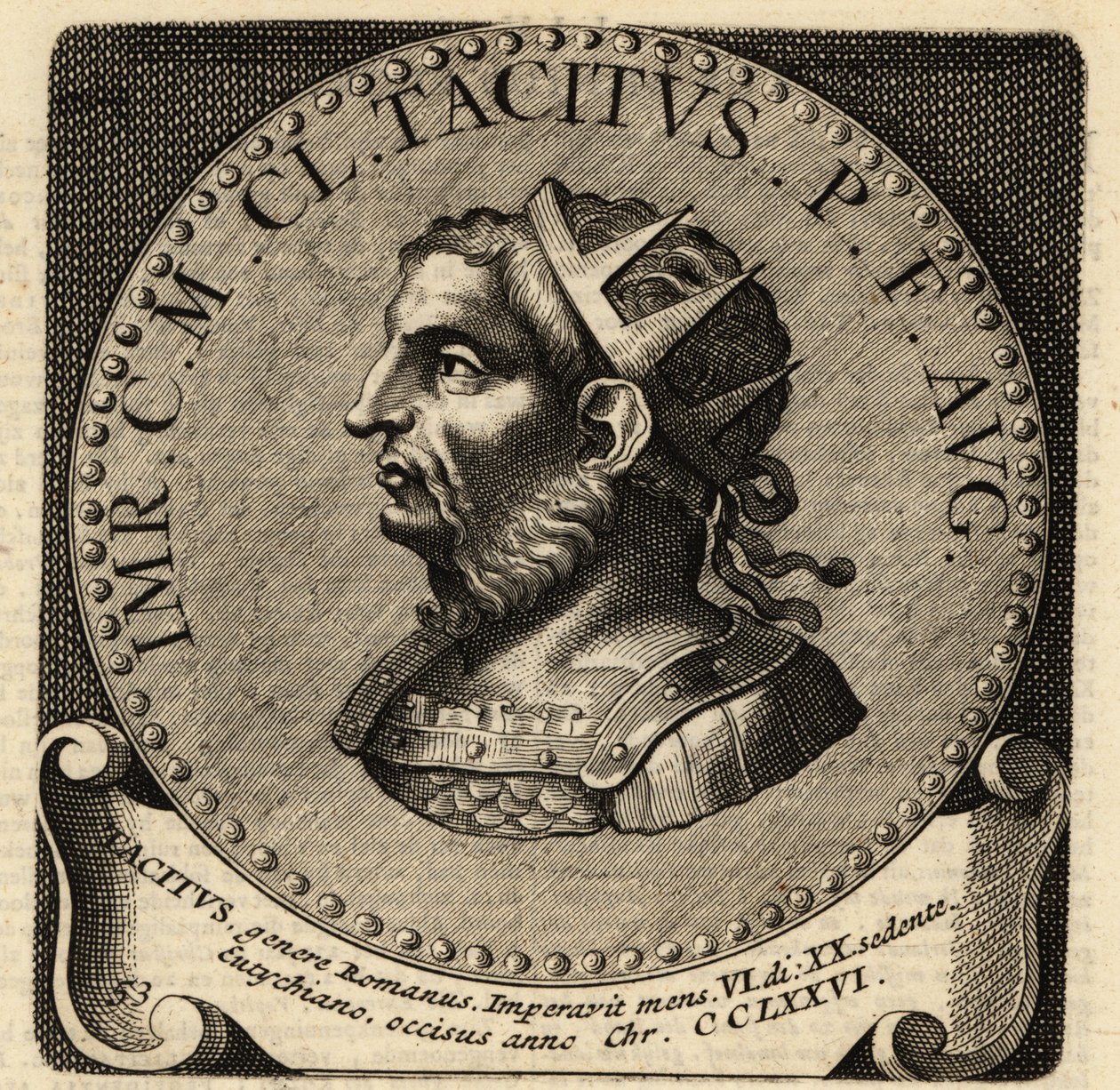 Porträtt av den romerske kejsaren Tacitus. av Netherlandish School