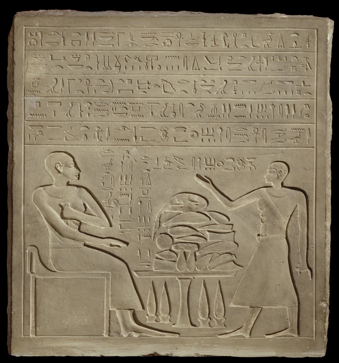 Stela of Imeny (kalksten) av New Kingdom Egyptian