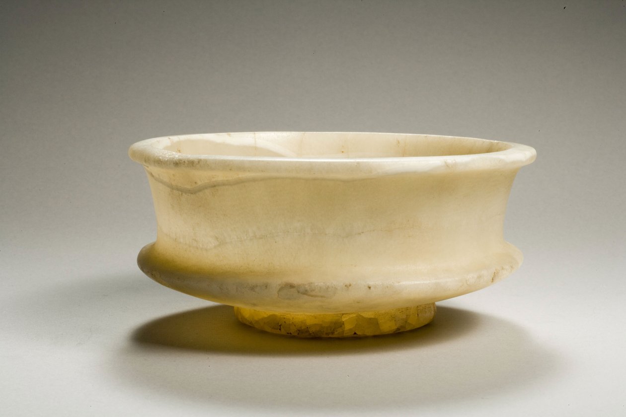 Tazza, 18:e-19:e dynastin, 1540-1186 f.Kr. (alabaster) av New Kingdom Egyptian
