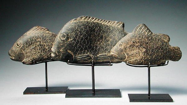 Tre fiskar av New Kingdom Egyptian