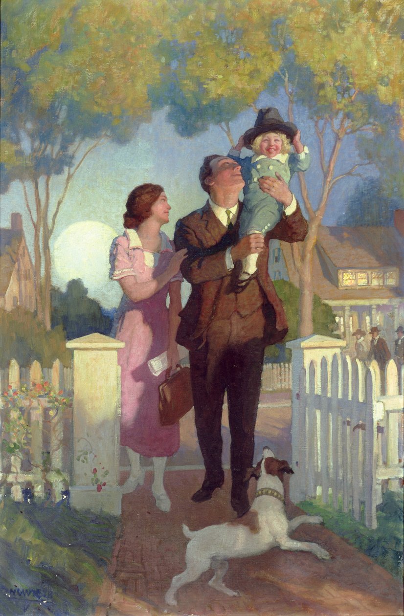 Kommer hem (olja) av Newell Convers Wyeth