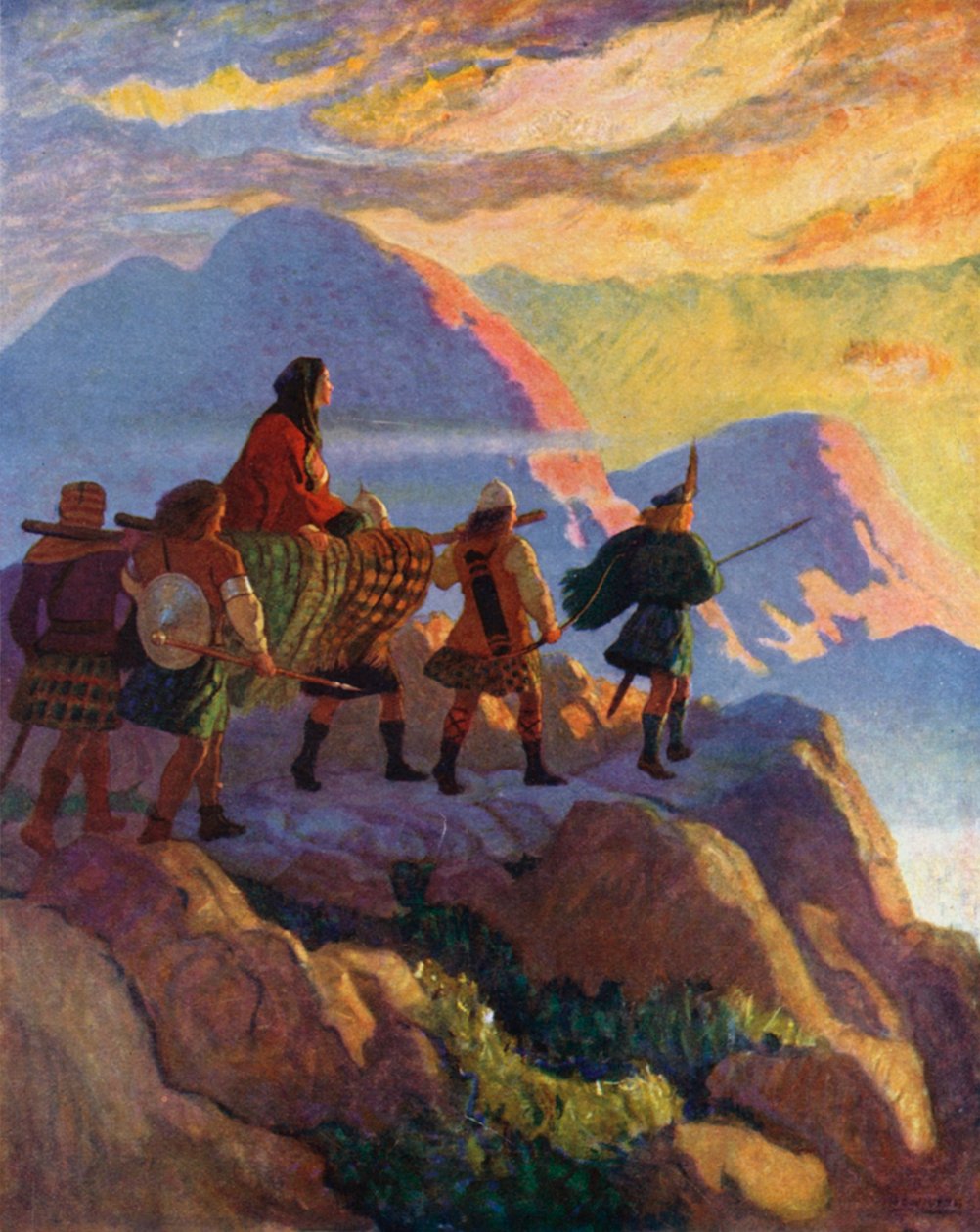 Helen Descends the Glen of Stones av Newell Convers Wyeth