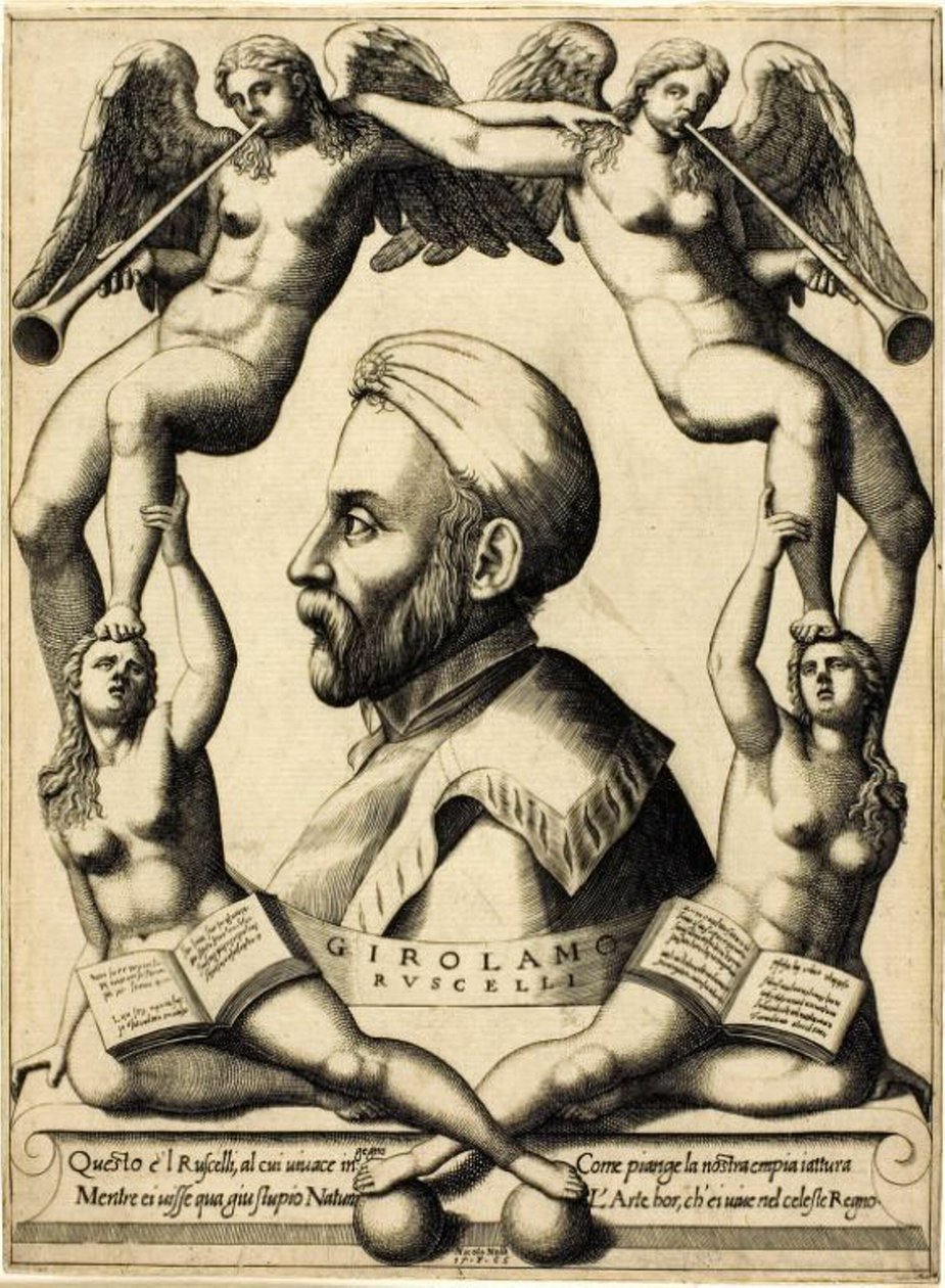 Porträtt av Girolamo Ruscelli av Niccolò Nelli