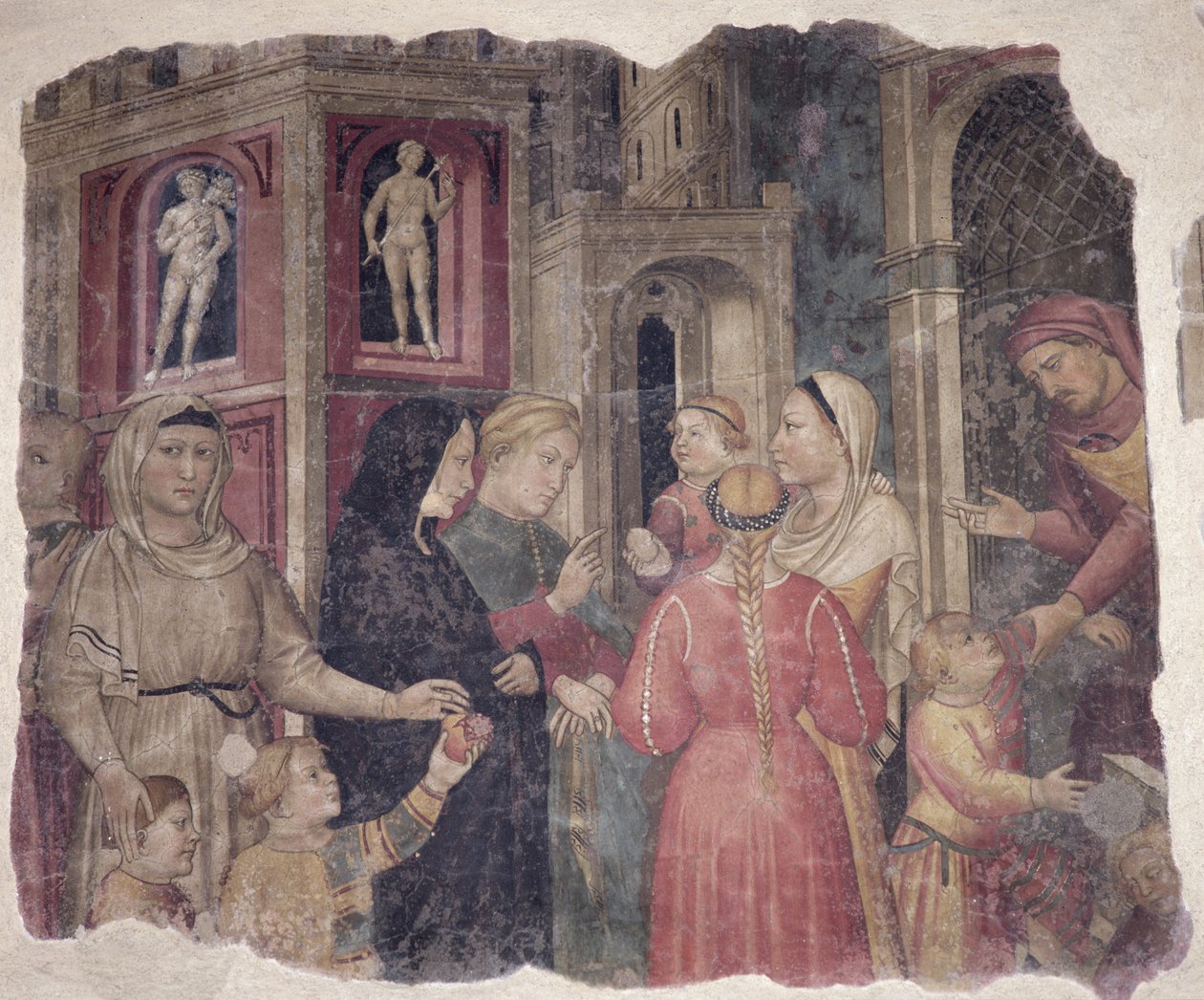 Captains of Mercy, 1386 (detaljer) av Niccolò Pietro di Gerini