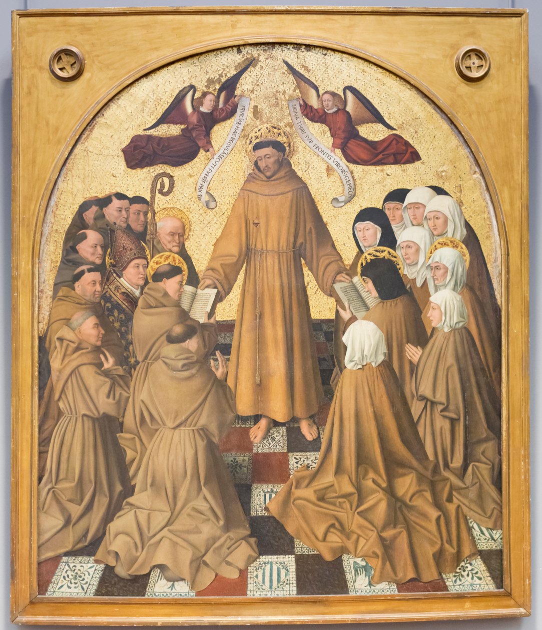 St Francis levererar regeln av Niccolo Antonio Colantonio