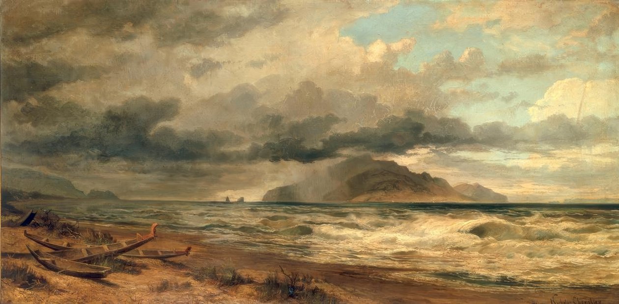 Cook Straits, Nya Zeeland av Nicholas Chevalier