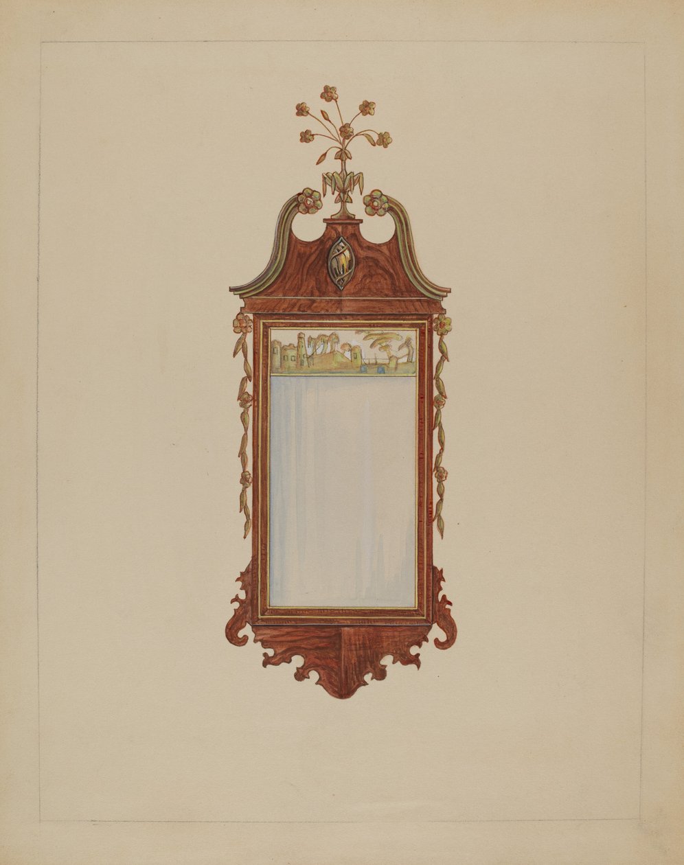 Hepplewhite spegel av Nicholas Gorid