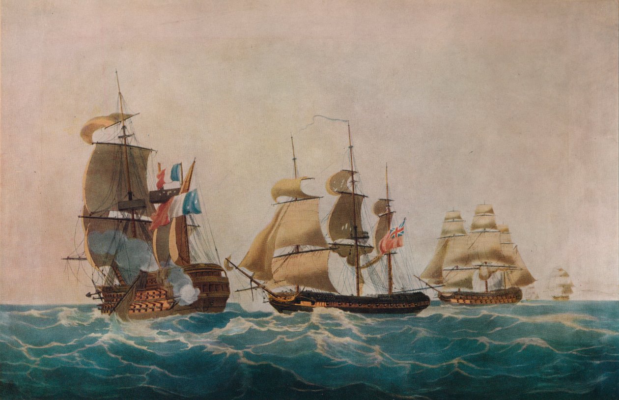 Fångst av Guillaume Tell, c1805 av Nicholas Pocock