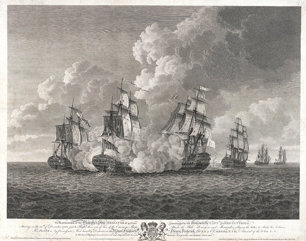 HMS "Mediator" på jakt efter "Menagere av Nicholas Pocock