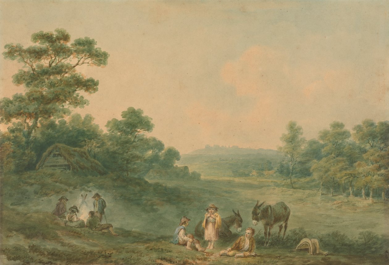 Landskap med zigenare av Nicholas Pocock