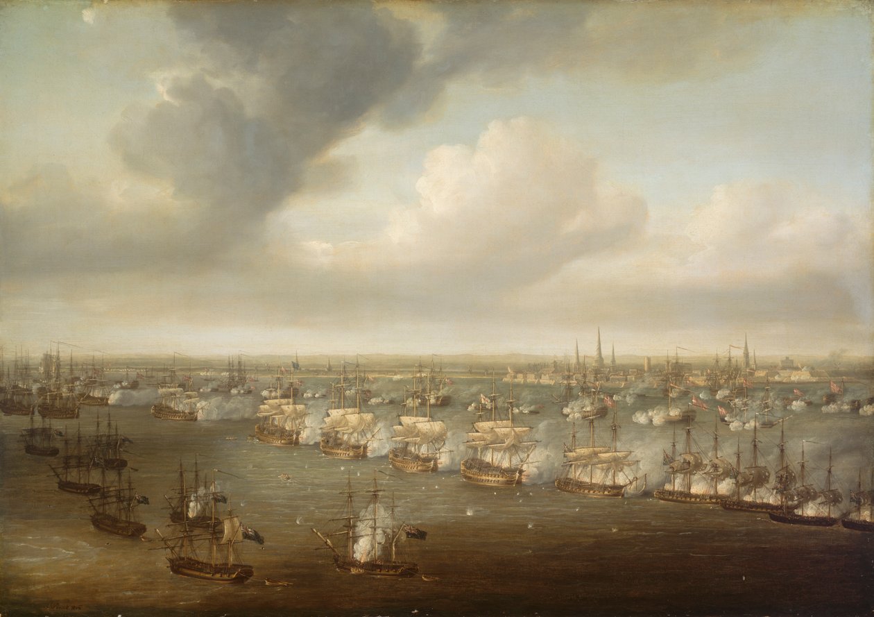 Slaget vid Köpenhamn den 2 april 1801 av Nicholas Pocock