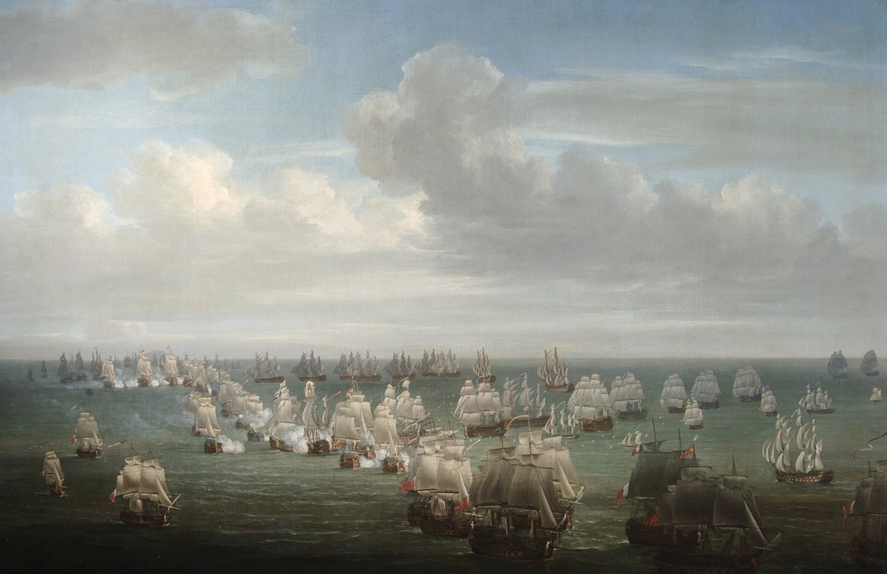 Slaget vid Trafalgar av Nicholas Pocock
