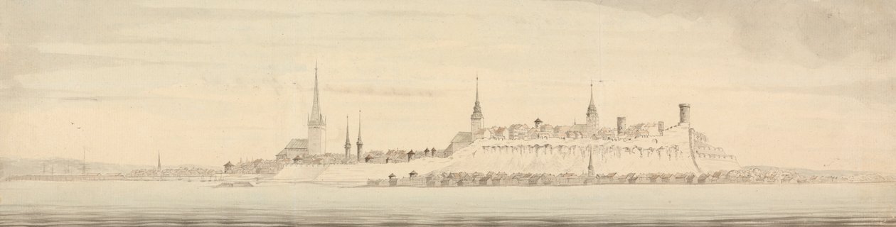 Vy över Revel, Estlands huvudstad av Nicholas Pocock