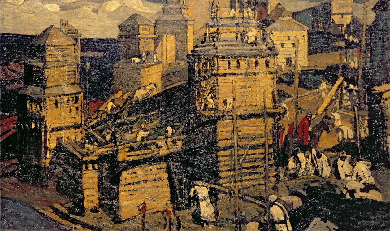 Bygga staden, 1902 av Nicholas Roerich
