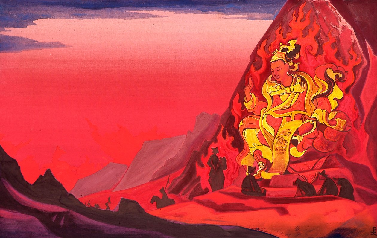 Kommandot över Rigden Djapo, 1933. av Nikolai Konstantinowitsch Roerich