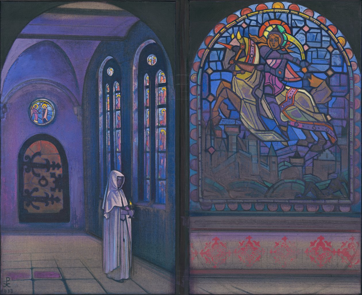 Glory to the Hero, diptyk, 1933 av Nicholas Roerich