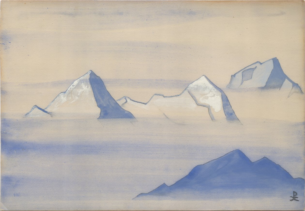 Himalaya, albumblad, 1934 av Nicholas Roerich