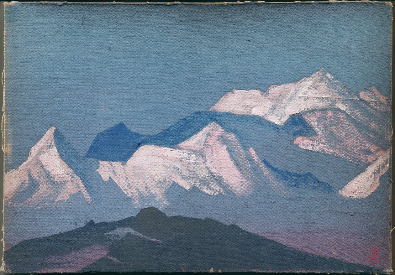 Himalaya, skiss, 1933 av Nicholas Roerich