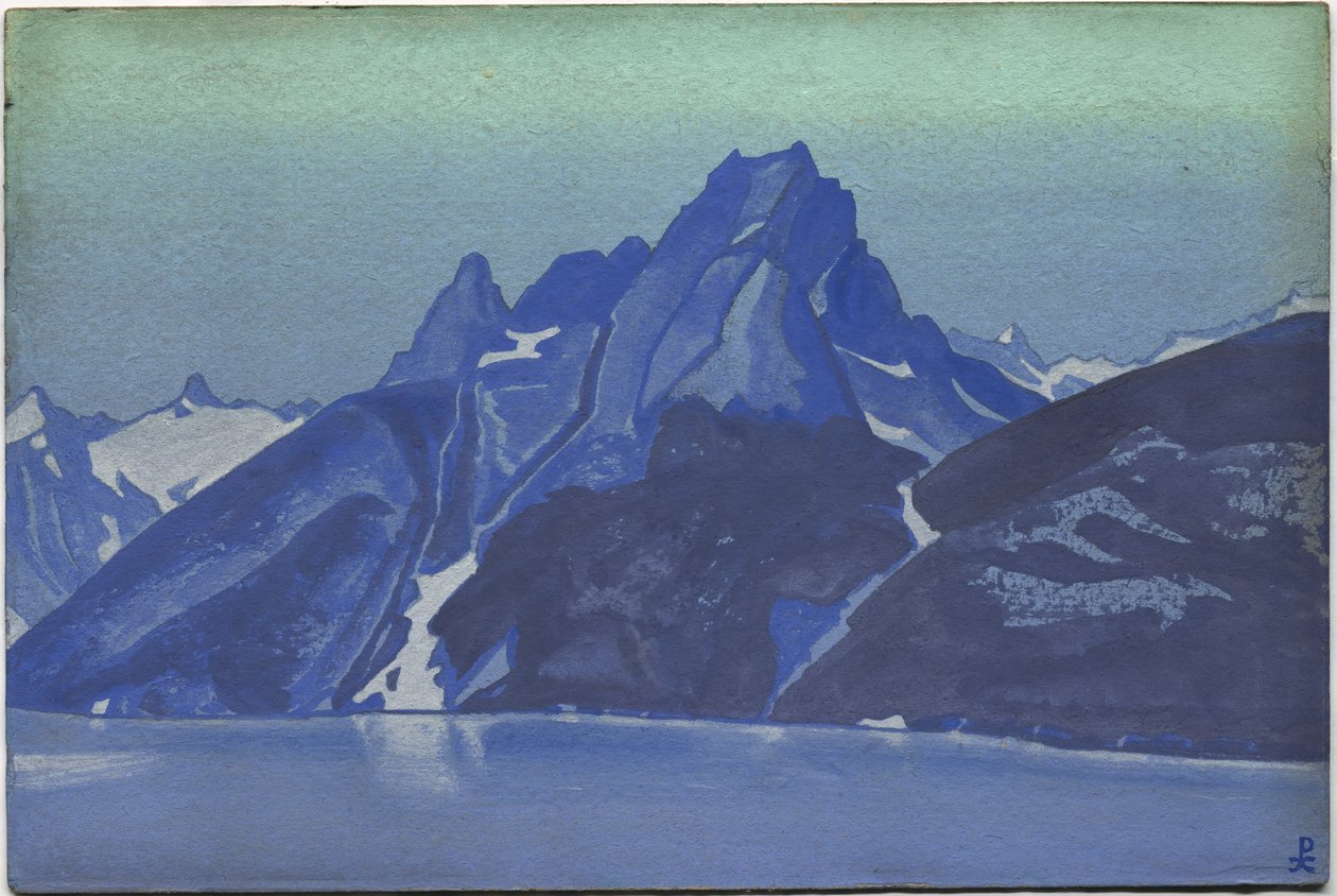 Lake of the Nagas, Kashmir, 1936 av Nicholas Roerich