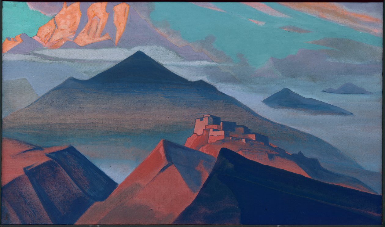 Tent Mountain, serien "Holy Mountains", 1933 av Nicholas Roerich